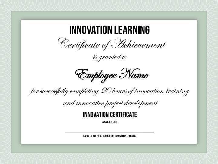 Innovation Certification